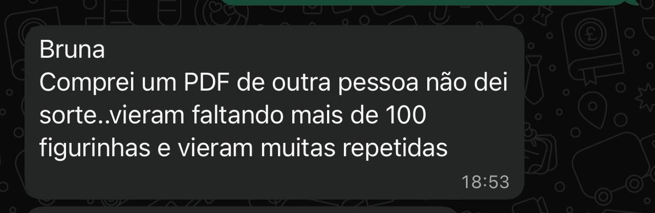 Comprovante de arquivo incompleto de terceiros
